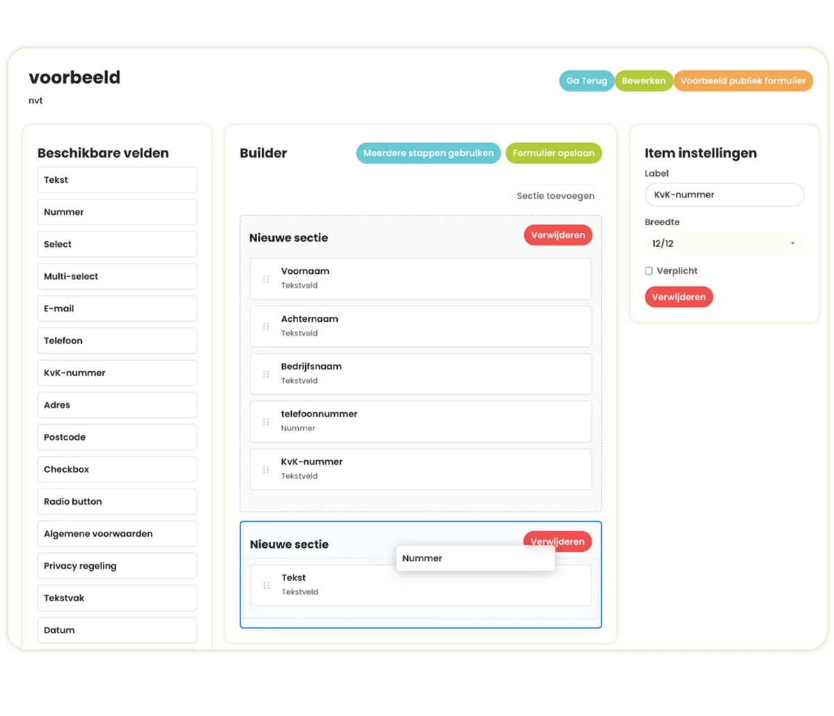 SolvCRM+ formulieren en orderinformatie